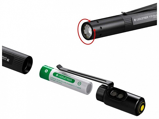 Светодиодный фонарь Ledlenser P2R Work аккумуляторный - фото Led Lenser (Лед Ленсер)